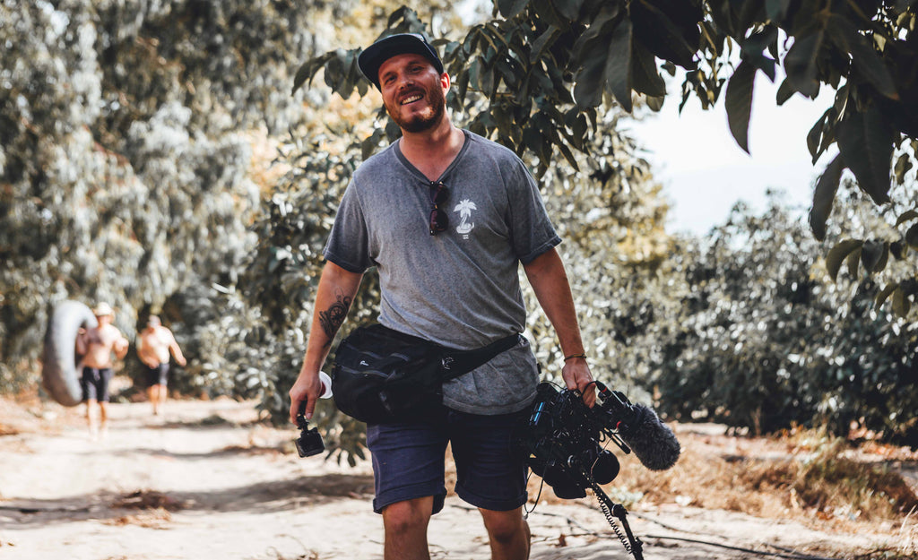 Peter Bryng working on a Norwegian TV show in Greece
