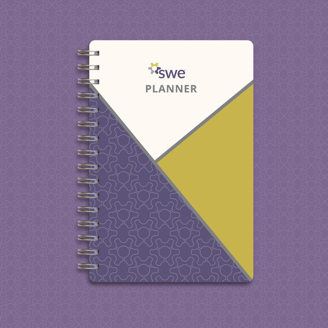 Picture of the custom Undated planner Define made for SWE (Society of Women Engineers)