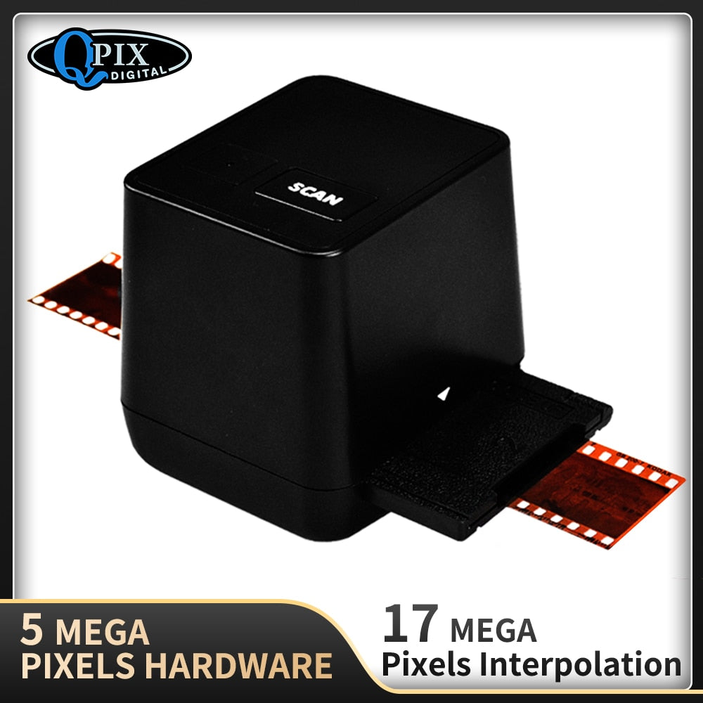 Protable Negative Film Scanners 35mm 135 Slide Film Converter Photo Digital Image 17.9 Mega Pixels Monochrome Slide Film Scanner