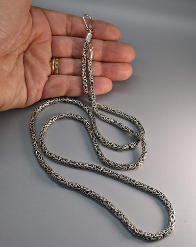 30", 3.5mm Sterling Silver Balinese Chain