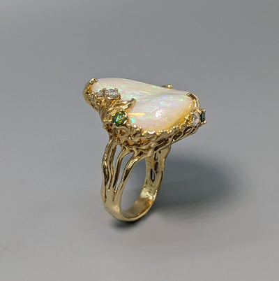 Brazilian Opal 14kt Gold Ring