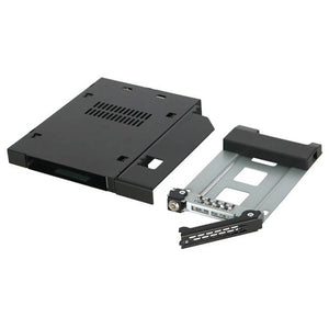 ICY DOCK ToughArmor MB411SKO-B 2.5 inch SATA/SAS HDD/SSD Rugged Full Metal Mobile Rack for Slim ODD or Slim FDD Bay w/ Key Lock (Black)