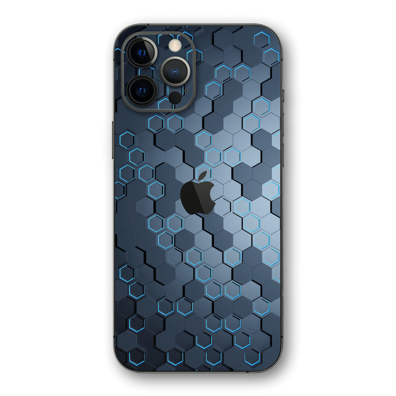 Iphone 12 Pro Max Blue Hexagon Skin Wrap Easyskinz