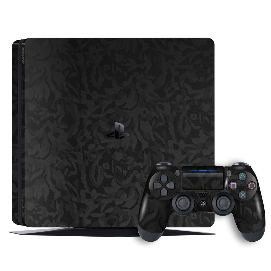 Playstation 4 Slim Black 3d Camouflage Skin Wrap Decal Easyskinz