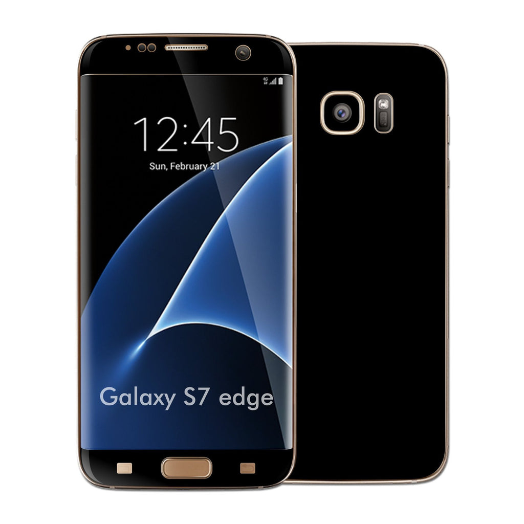 Samsung Galaxy S7 Edge Deep Black Matt Wrap Decal Easyskinz