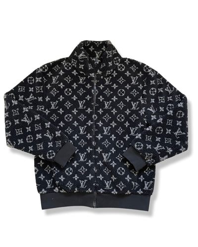 Louis Vuitton® Damier Signature Zip-through Cardigan Black. Size 4l