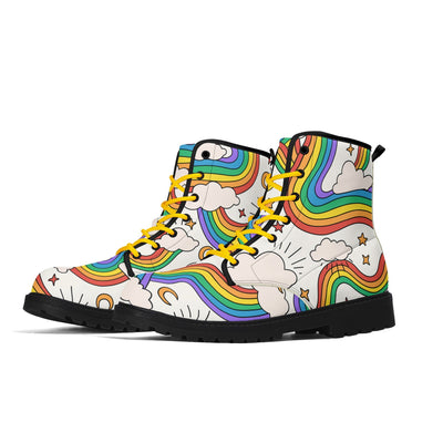 Rainbow Leopard Unisex Boots Offbeat Sweetie