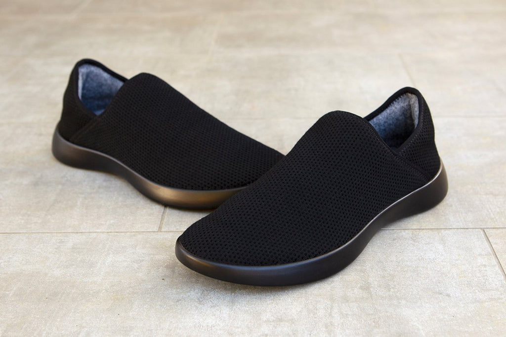 black shoes with arch support