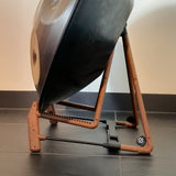 Sideview of general music instrument stand with handpan