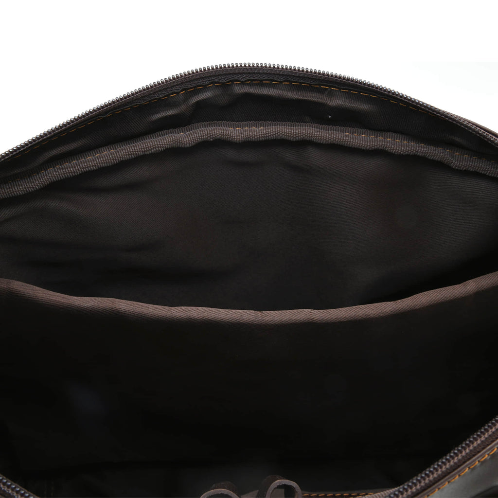 Laptop Briefcase Bag in Full Grain Dark Brown Leather | Style n Craft ...