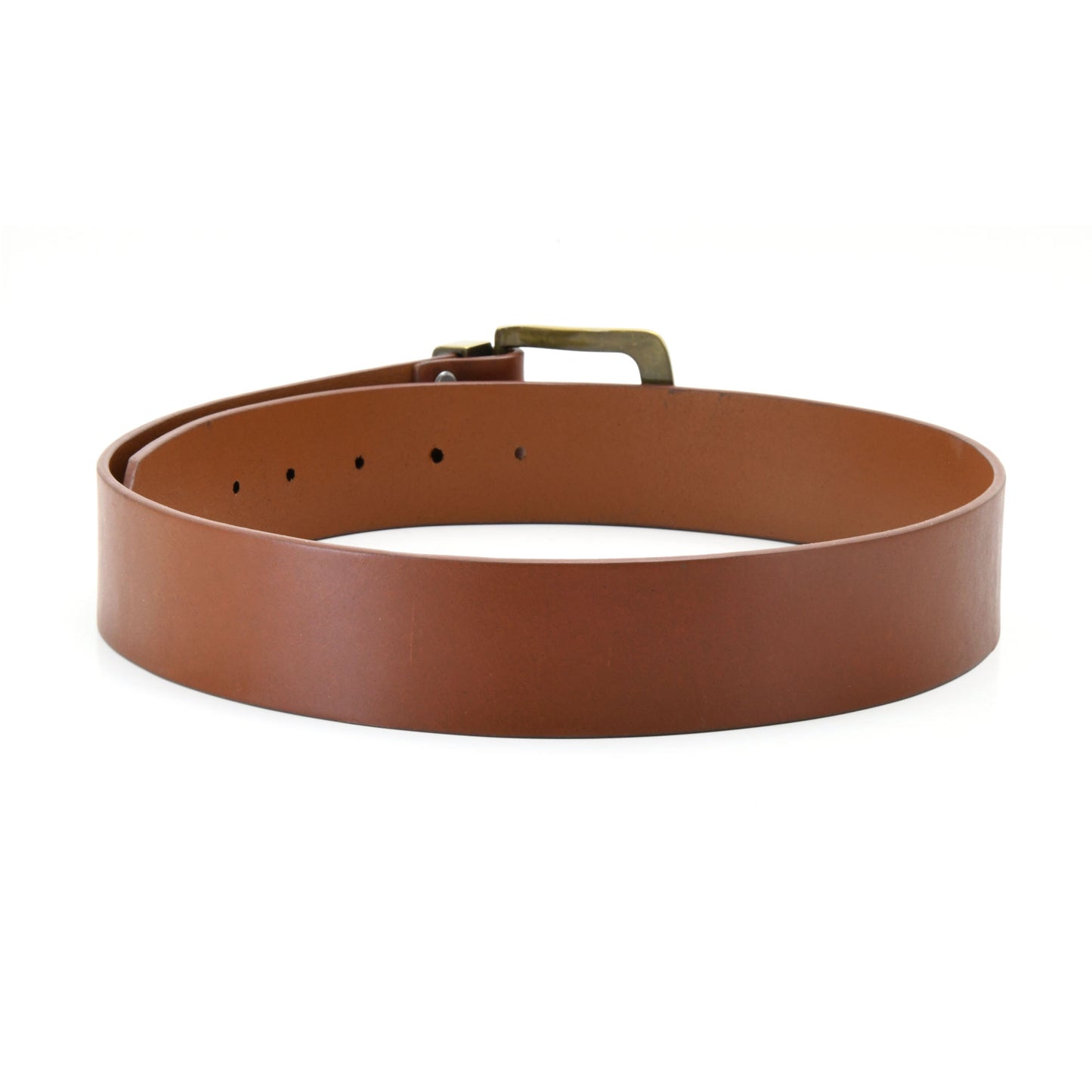 Tan Color Leather Belt | Gold Finish Buckle | Style n Craft | #392714