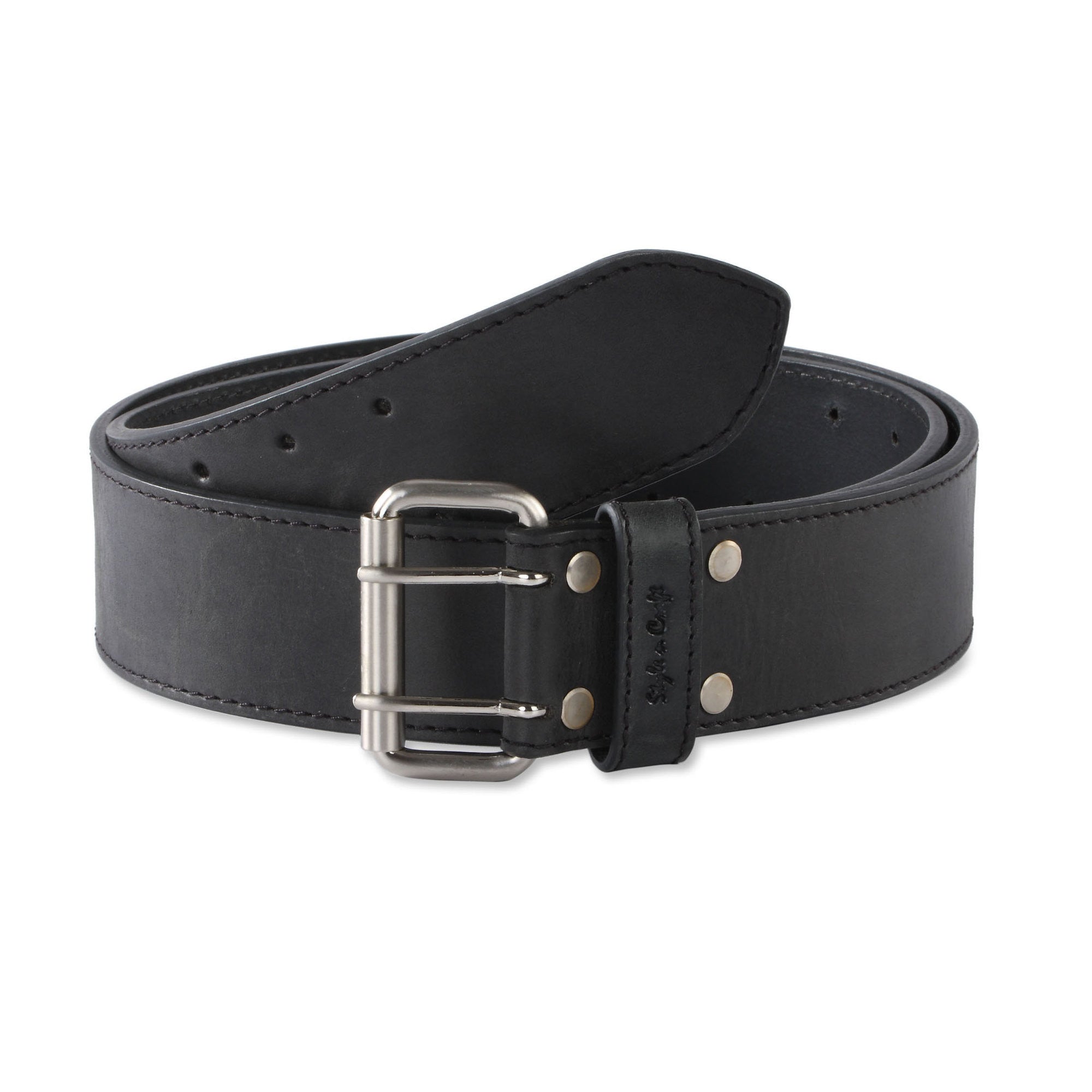 2 Inch Wide Leather Belt | Black Top Grain Leather Work Belt | Style n ...