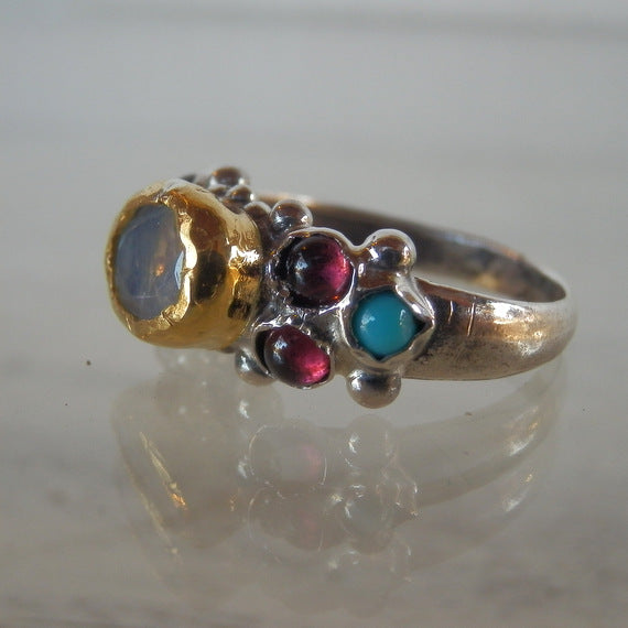 Rainbow Moonstone Caterina Ring – Yifat Bareket Jewelry Designs