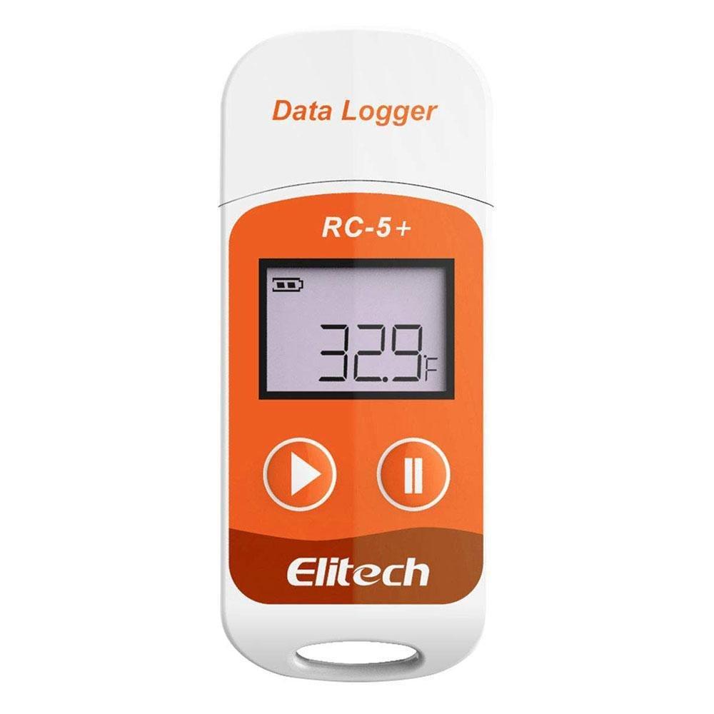 Elitech RC-5 + PDF-Temperaturdatenlogger USB-Temperaturrekorder 32000 Messwerte Hohe Genauigkeit, direkter Messwertbericht