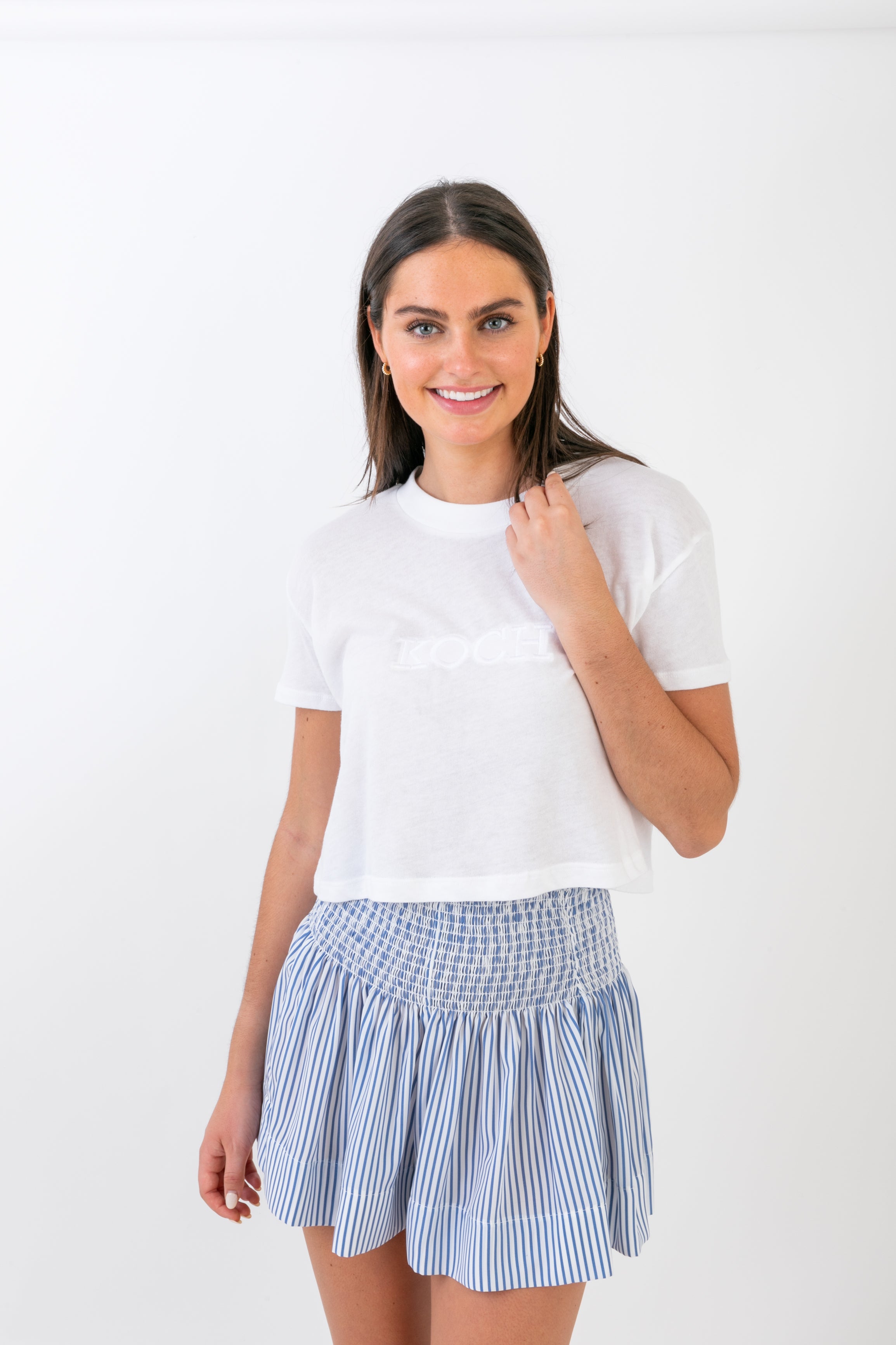 DANNIE CROPPED T-SHIRT WHITE KOCH – Shop KOCH