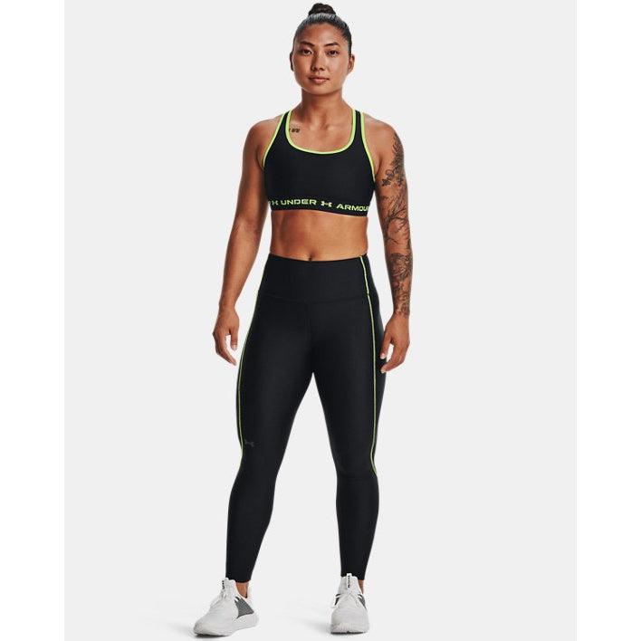 under armour women's heatgear armour ankle crop leggings, charcoal light  heath (019)/metallic silver, small 