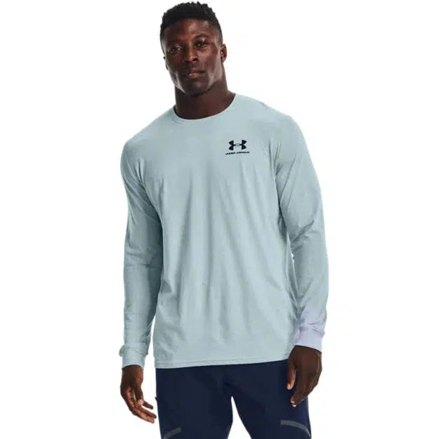 Under Armour Men\'s Sportstyle Logo Short Sleeve Shirt-Grey - The Athlete\'s  Foot