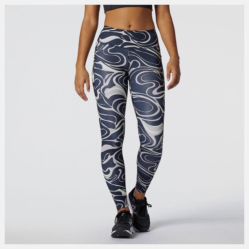 New Balance Graphic Impact Run Women's Running Tight - Night Sky