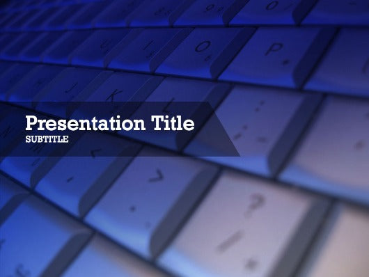 Free computer keyboard Powerpoint template and Google Slides theme