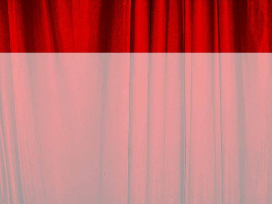 Free red curtain Powerpoint template and Google Slides theme