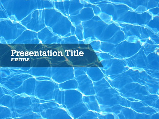 Free swimming pool Powerpoint template and Google Slides theme