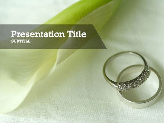 Free wedding rings Powerpoint template and Google Slides theme
