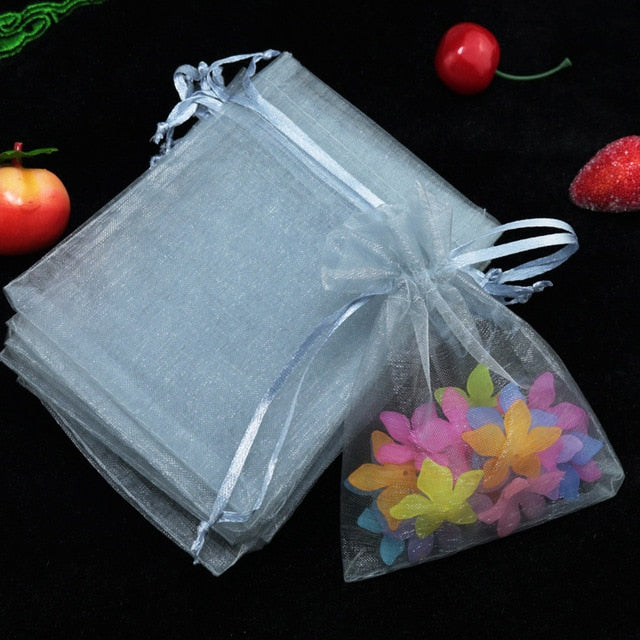10pcs/lot (9 Sizes) Organza Gift Bag Jewelry Packaging Bag Wedding Party Decoration Favors Drawable Gift Bag&Pouches Baby Shower|Gift Bags & Wrapping Supplies