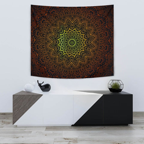 Psychedelic tapestry trippy design 