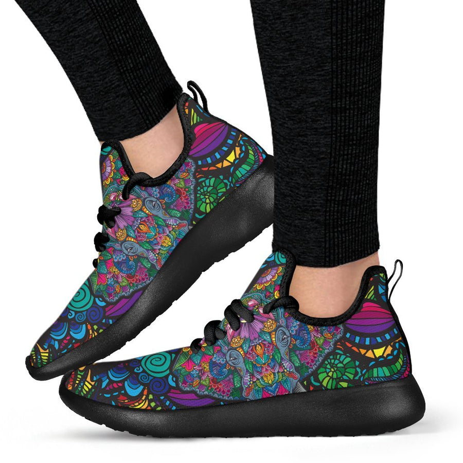 Black Mesh Knit Sneakers – Trancentral Shop