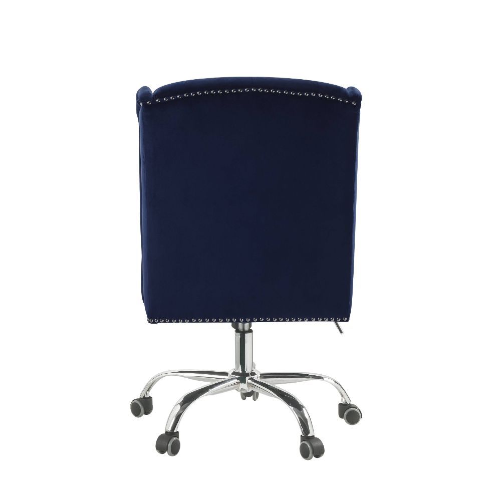 Midnight Blue Velvet Office Chair - Jamesia