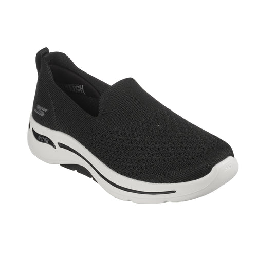 Black and white sale skechers go walk