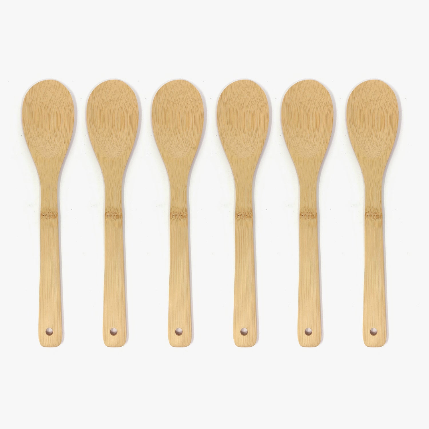 Bejky 6-Pcs Wooden Bamboo Spoons Set - Organic Food Cooking