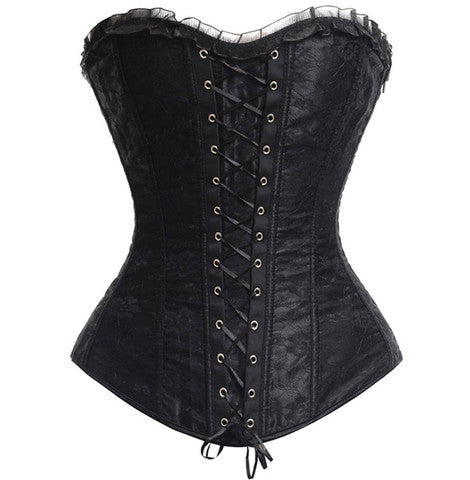 Top Drawer Premium Dark Red Velvet Victorian Bustle Underbust Corset D