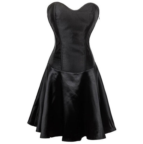 Sun-imperial - women plain black mesh bodycon camisole corset