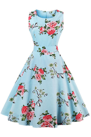 Atomic Light Blue Chrysanthemum Dress | Atomic Jane Clothing