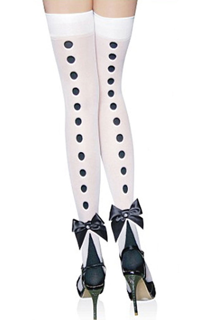 polka dot thigh highs