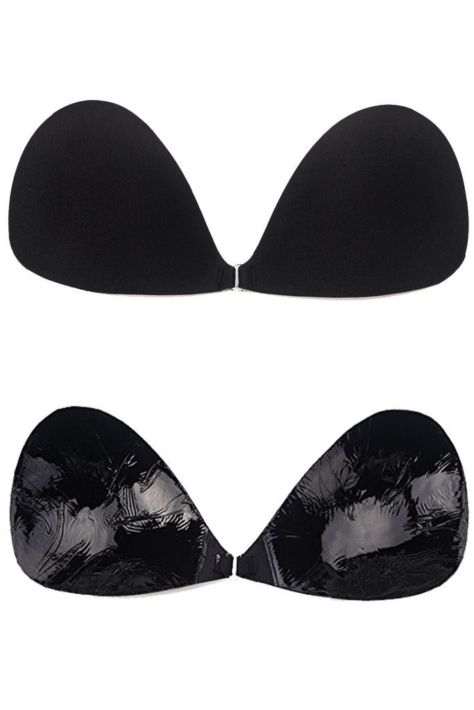black silicone bra
