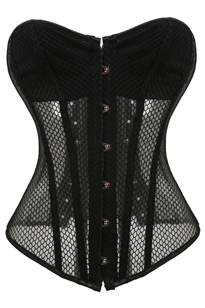 black bustier corset