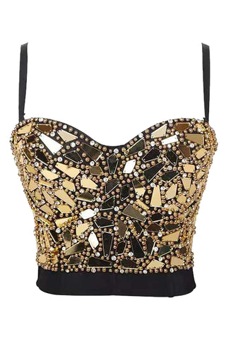 Atomic Sequins and Beads Clubwear Crop Top | Atomic Jane Clothing