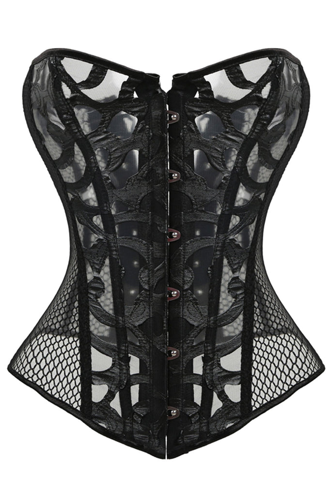 black bustier corset