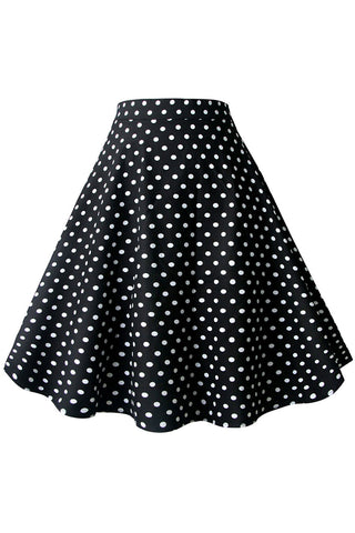 Atomic Black Polka Dot Rockabilly Skirt | Atomic Jane Clothing