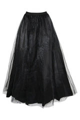 Maxi Long Black Tulle Skirt