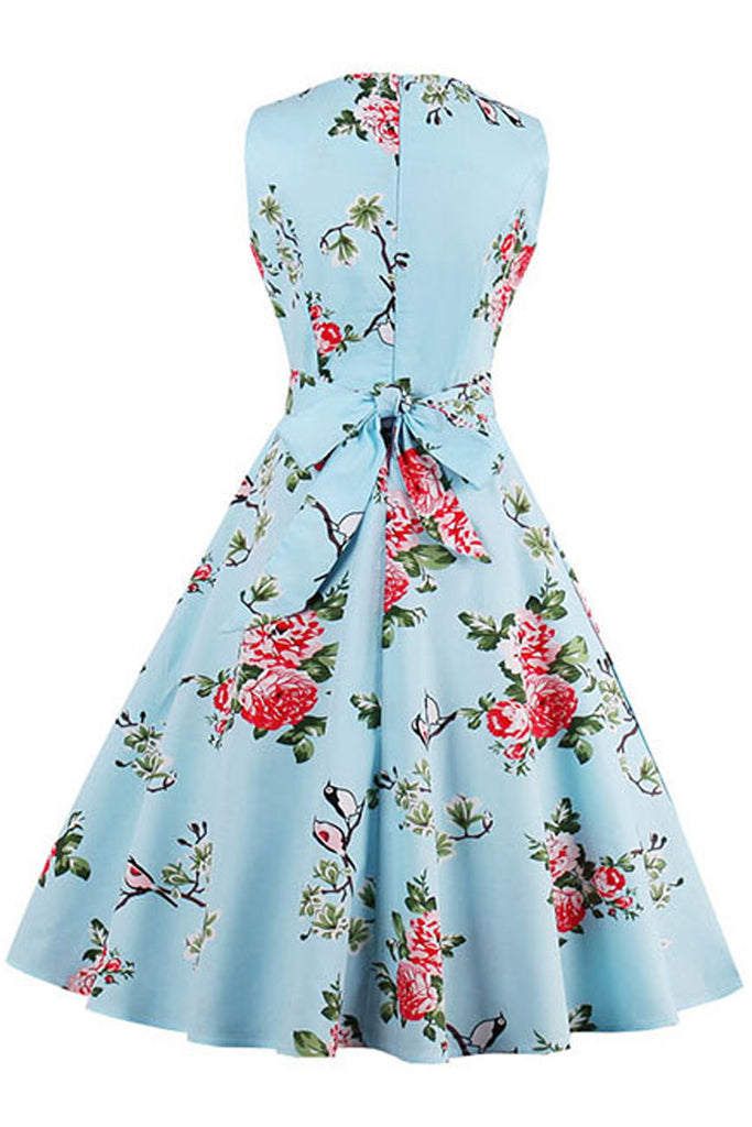 Atomic Light Blue Chrysanthemum Dress | Atomic Jane Clothing