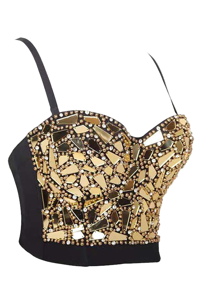 Atomic Sequins and Beads Clubwear Crop Top | Atomic Jane Clothing
