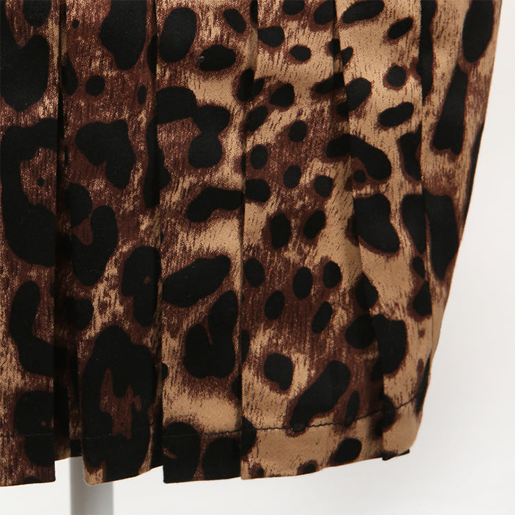 Atomic Leopard Printed Midi Barrel Skirt | Atomic Jane Clothing