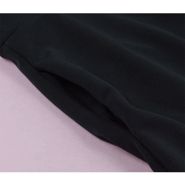 Atomic Black Stand Collar Midi Dress | Atomic Jane Clothing