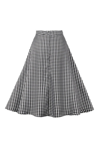Atomic Black and White Checkered Flared Skirt | Atomic Jane Clothing