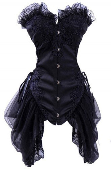 black bustier corset