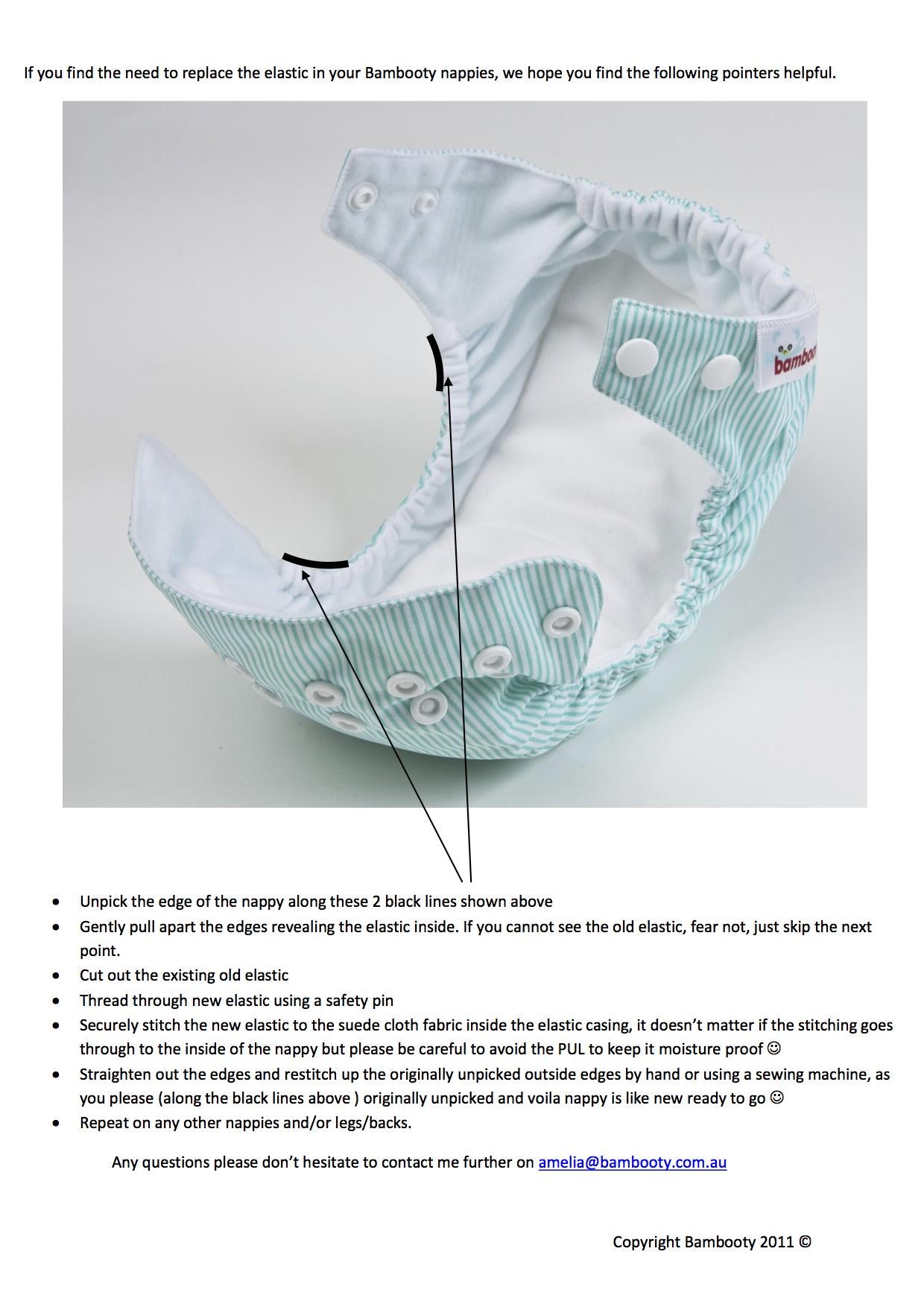 Replacing elastic 