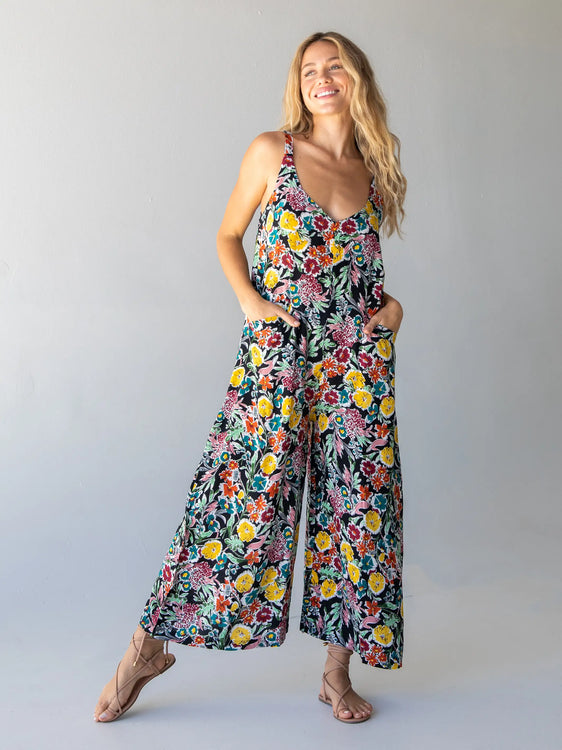 www. - Sleeveless Jumpsuits Female Patchwork Tunic High Waist  Ankle Length Wide Leg